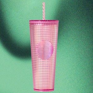Starbucks Pink Grid Holiday 2020 Tumbler